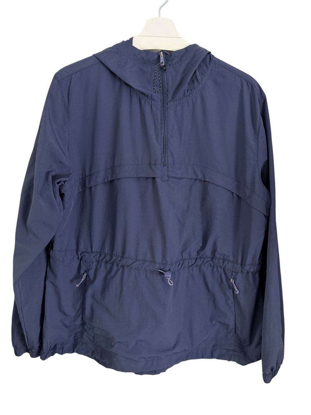 AVALANCHE Navy Hooded Anorak Windbreaker Pullover Jacket men's xl
